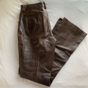 Brown Leather Pants